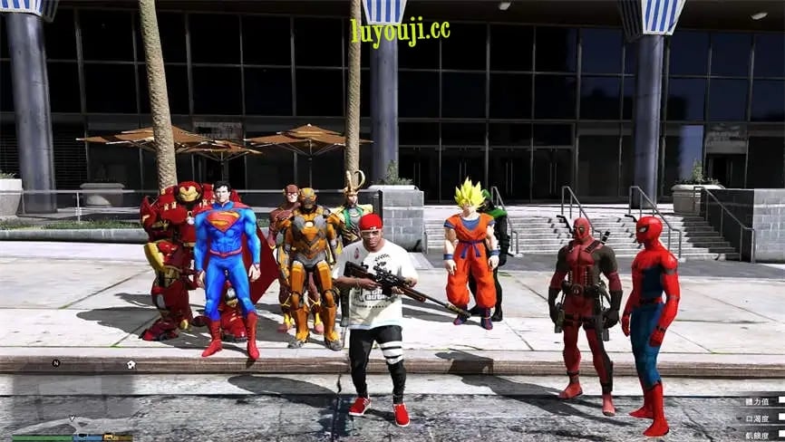 GTA5侠盗猎车手5:中国风6.0/Grand Theft Auto V China(V1.41+功能强大内置修改器+集成走私大暴走等全DLCs+警察模式+蜘蛛侠模式+热咖啡+1300辆真车+183位美女与英雄+200%存档+高清ENB画质补丁-满满的中国风元素-让你游戏停不下来)