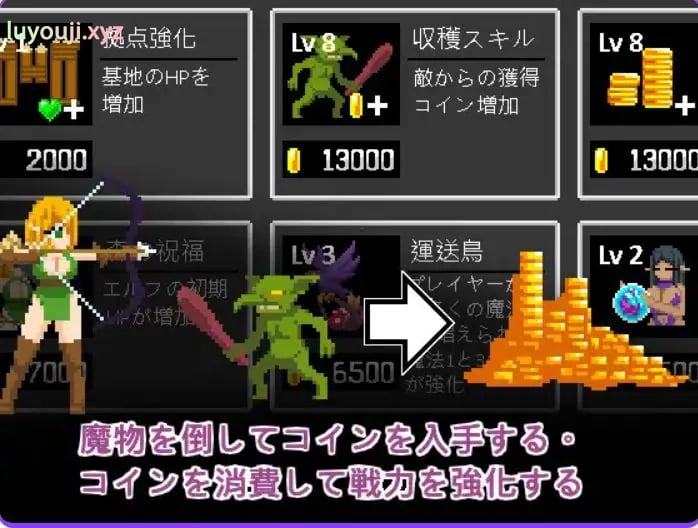 【PC/官中/探索/SLG游戏/110M】精灵塔防- 魔物袭来！森林村庄的大危机！（エルフTD- の魔物襲来！森の村の大危機!） Ver1.1 官中版+存档+探索SLG游戏+110M