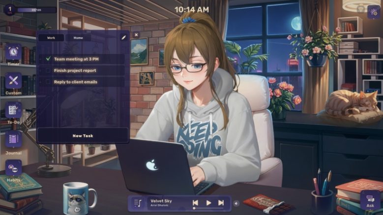 【PC/官中/治愈/陪伴/休闲/益智游戏/1.02G】Lo-Fi女孩：AI助手 官方简体中文版+治愈系+虚拟陪伴益智休闲游戏+1.02G