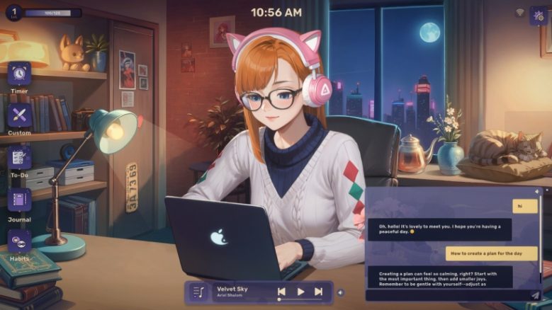 【PC/官中/治愈/陪伴/休闲/益智游戏/1.02G】Lo-Fi女孩：AI助手 官方简体中文版+治愈系+虚拟陪伴益智休闲游戏+1.02G