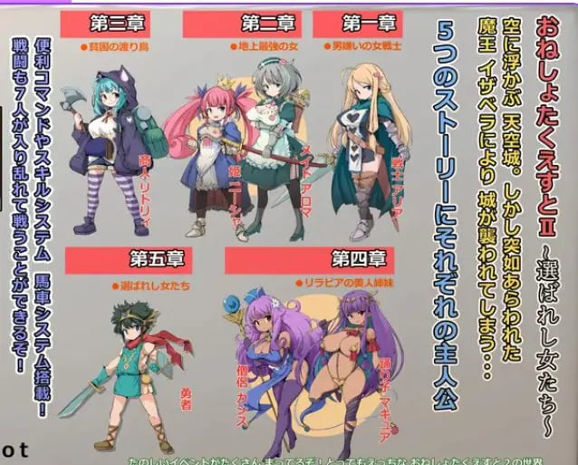 【PC/AI汉化/回合/RPG游戏/1.60G】大姐姐们与尿床勇者的任务II~被选中的女人们~(おねしょたくえすとII~選ばれし女たち~)Ver1.02 AI汉化版+回合RPG游戏+1.60G