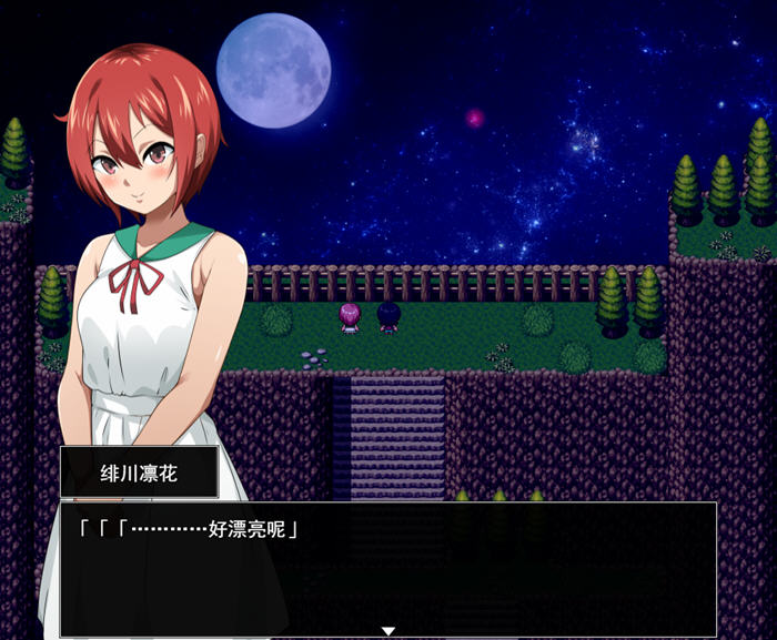在月夜下绽放的红色花朵【月夜下辉映的赤红之花 AI汉化版 RPG游戏】绽放出奇幻之旅